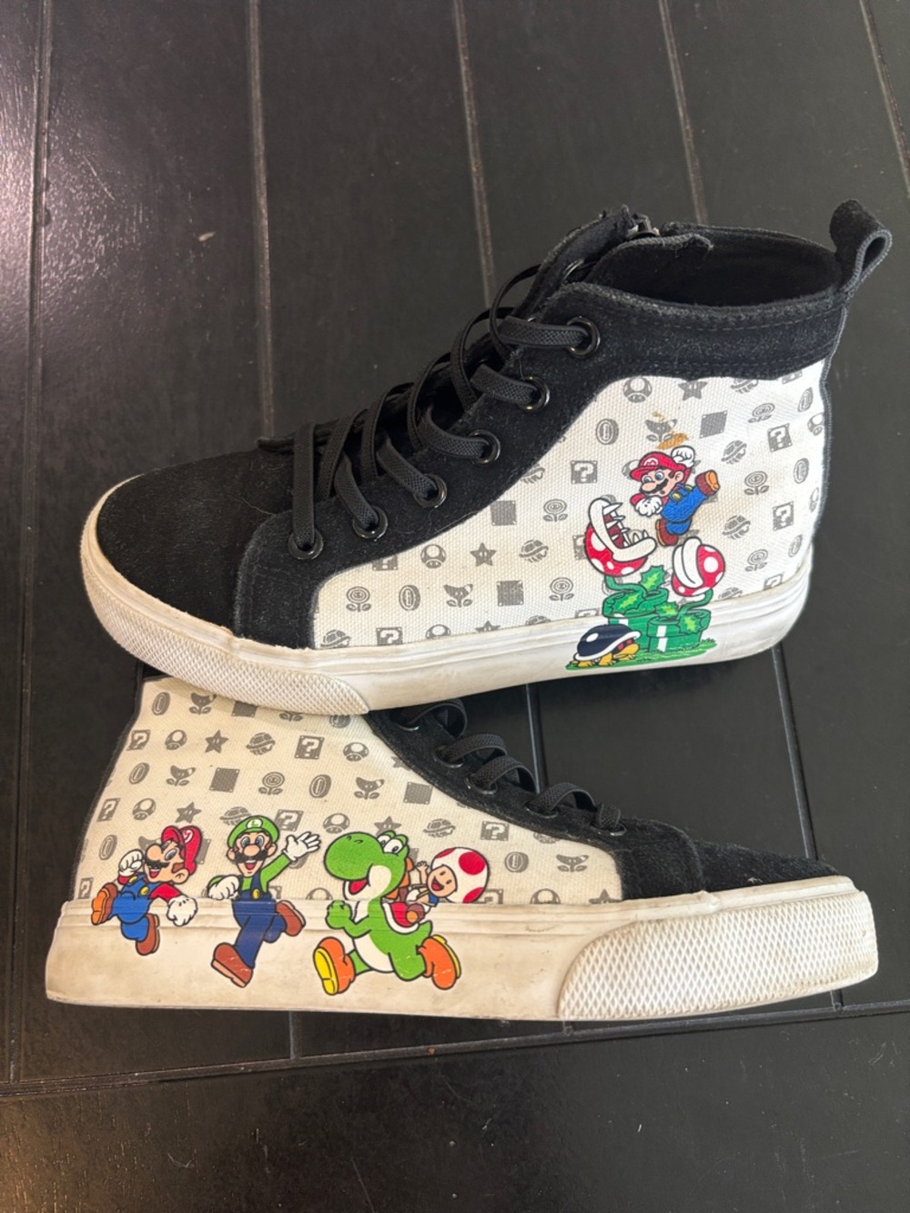 Super Mario High Top Sneakers Size 2 by Ground Up